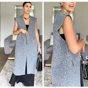 ZARA slightly oversized boucle vest